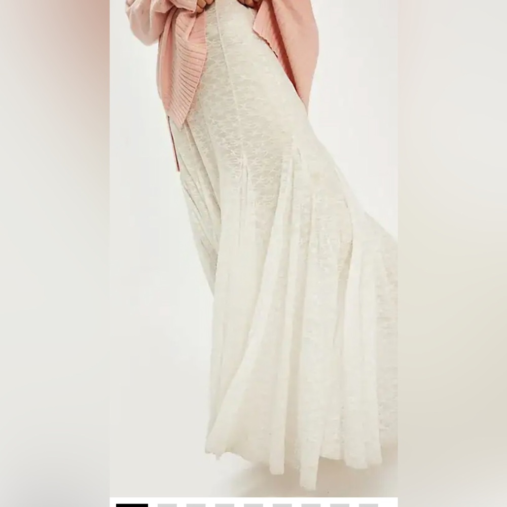 Free People maxi White Lace Skirt